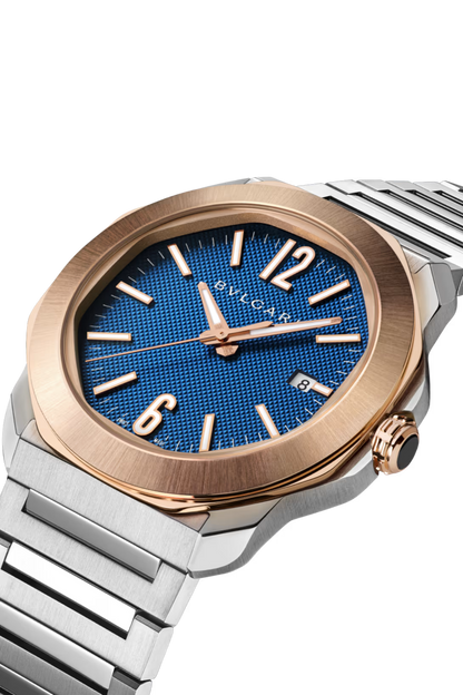 Bvlgari Octo Roma - 41 MM - Stainless Steel And Rose Gold - Blue Dial - 103926