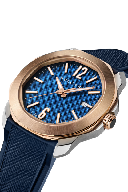 Bvlgari Octo Roma - 41 MM - Stainless Steel And Rose Gold - Blue Dial - 103926