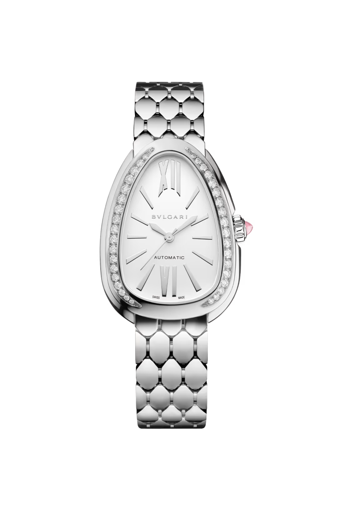 Bvlgari Serpenti Seduttori - 34 MM - Stainless Steel - White Dial - 104060