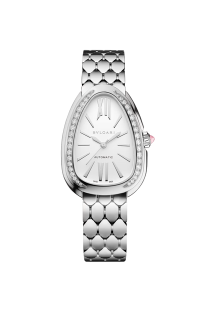 Bvlgari Serpenti Seduttori - 34 MM - Stainless Steel - White Dial - 104060