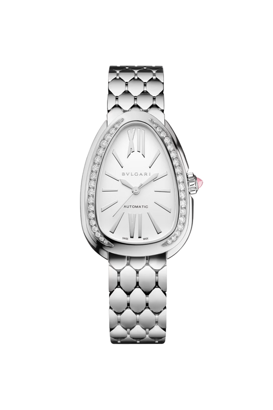 Bvlgari Serpenti Seduttori - 34 MM - Stainless Steel - White Dial - 104060