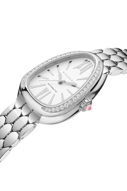 Bvlgari Serpenti Seduttori - 34 MM - Stainless Steel - White Dial - 104060