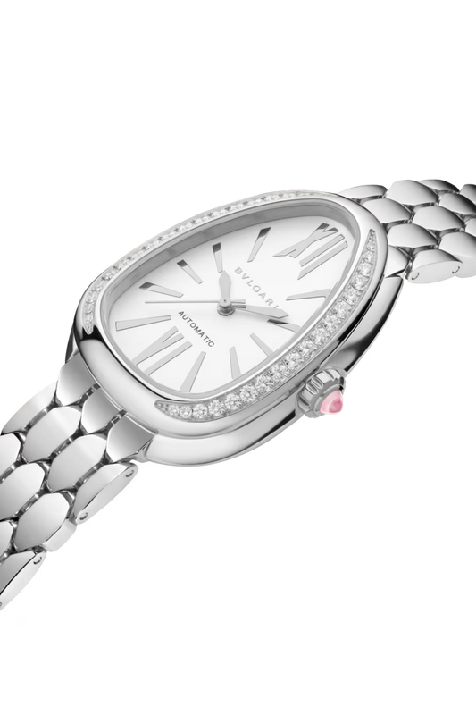 Bvlgari Serpenti Seduttori - 34 MM - Stainless Steel - White Dial - 104060