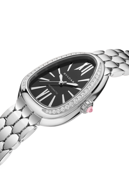 Bvlgari Serpenti Seduttori - 34 MM - Stainless Steel - Black Dial - 104062