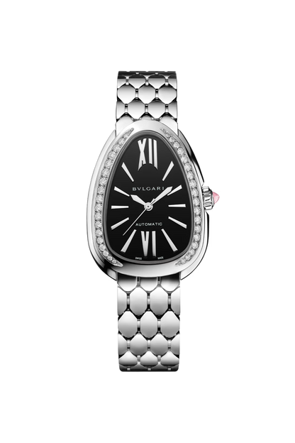 Bvlgari Serpenti Seduttori - 34 MM - Stainless Steel - Black Dial - 104062