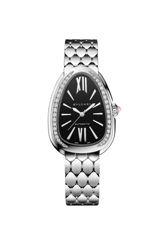 Bvlgari Serpenti Seduttori - 34 MM - Stainless Steel - Black Dial - 104062