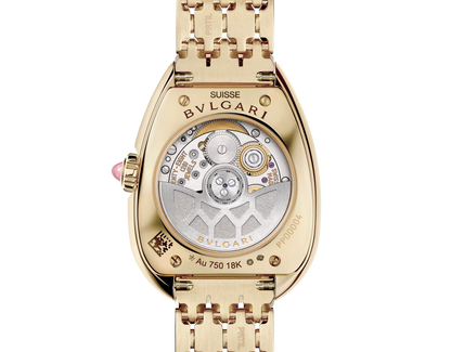 Bvlgari Serpenti Seduttori Automatic - 34 MM - Yellow Gold - Diamond Bezel - White Opaline Dial - 103898