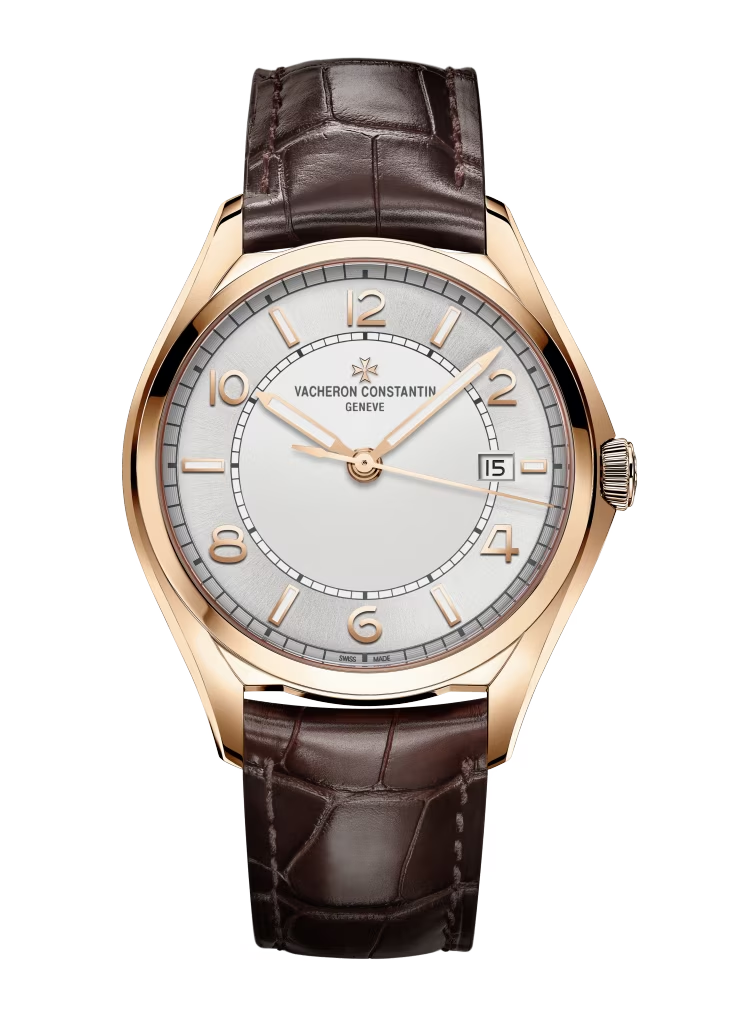 Vacheron Constantin Fiftysix Rose Gold 40 MM - Brown Leather Strap - White Dial - 4600E/000R-B441