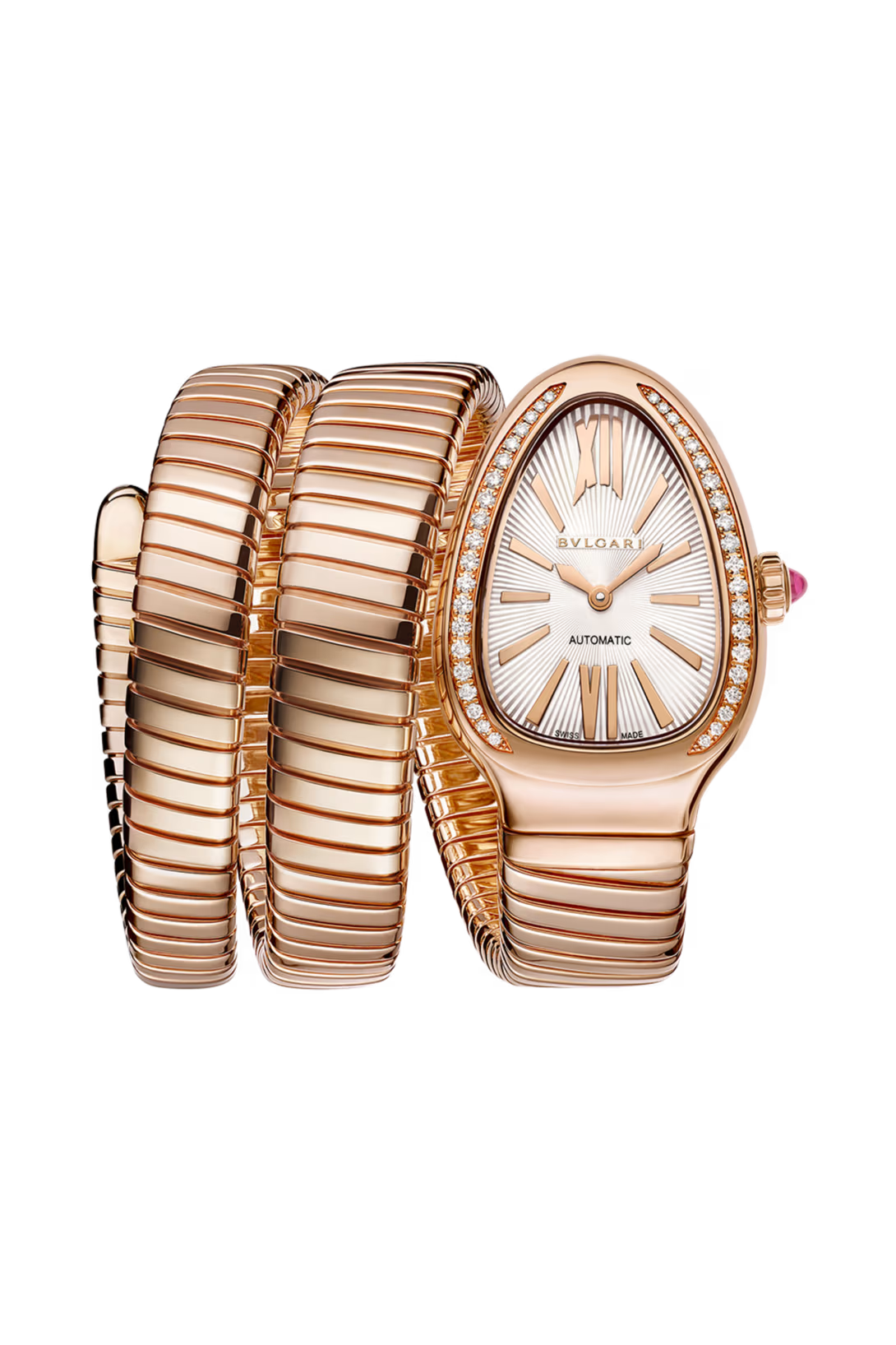 Bvlgari Serpenti Tubogas Double Spiral - 35 MM - Rose Gold - White Dial - 103905