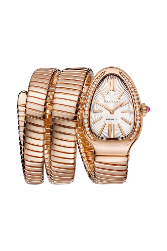 Bvlgari Serpenti Tubogas Double Spiral - 35 MM - Rose Gold - White Dial - 103905