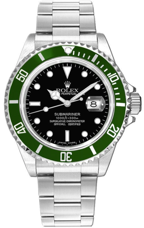 Rolex Submariner "Kermit" Stainless Steel Watch 40MM - Oyster Bracelet - Black Dial - Green Bezel - 16610LV