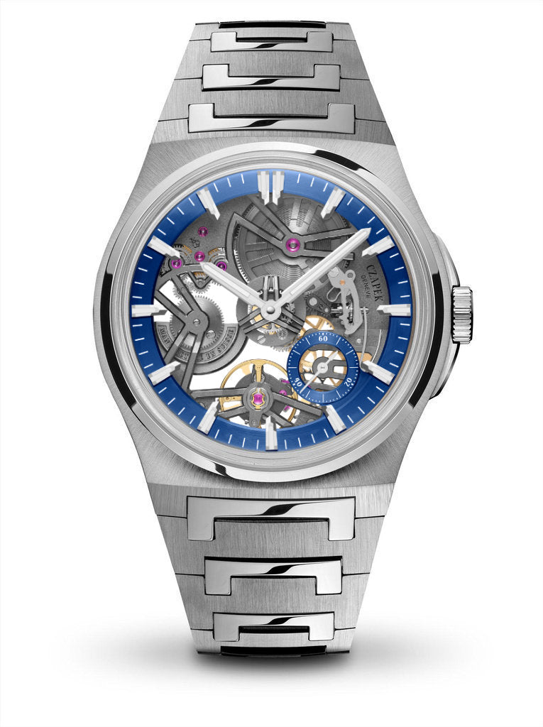 Czapek Antarctique Titanium Révélation Cosmic Blue - Limited Production - 40.5 MM - Titanium - Skeletonized Blue Dial - Titanium Bracelet - 8617