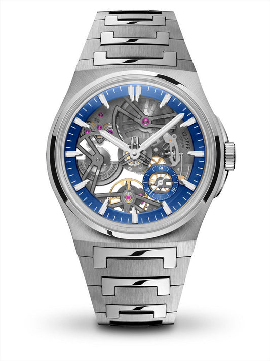 Czapek Antarctique Titanium Révélation Cosmic Blue - Limited Production - 40.5 MM - Titanium - Skeletonized Blue Dial - Titanium Bracelet - 8617