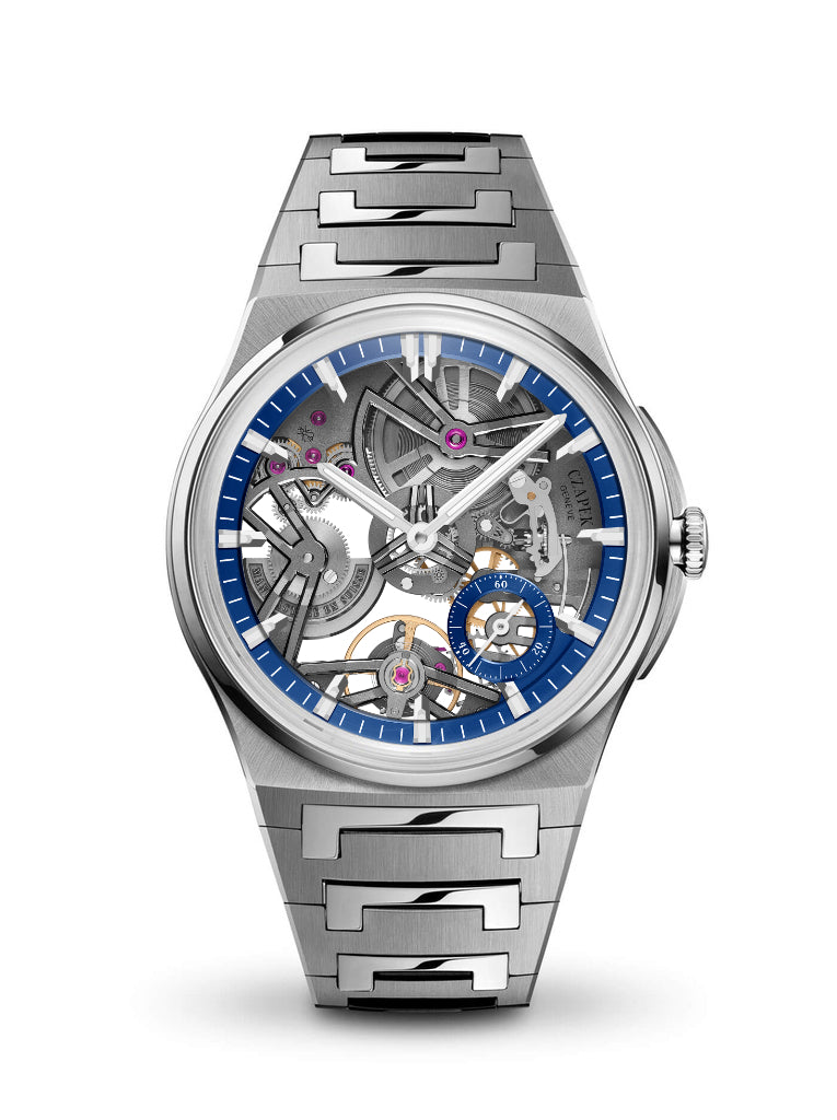 Czapek Antarctique S Titanium Révélation Cosmic Blue - Limited Production - 38.5 MM - Titanium - Skeletonized Blue Dial - Titanium Bracelet - 8619