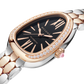 Bvlgari Serpenti Seduttori Automatic - 34 MM - Steel & Rose Gold - Diamond Bezel - Black Lacquered Dial - 104059