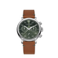 Chopard L.U.C Stainless steel 42 MM - Brown Alligator Strap - Olive Green Dial - 168556-3002