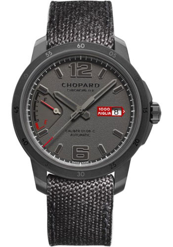 Chopard Mille Miglia Titanium 43 MM - Black Rubber Strap - Charcoal Gray Dial - 168566-3007