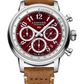 Chopard Mille Miglia Stainless Steel 40.5 MM - Brown Leather Strap - Red Dial - 168619-3003