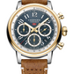 Chopard Mille Miglia Stainless Steel and Yellow Gold 40.5 MM - Brown Leather Strap - Blue Dial - 168619-4001