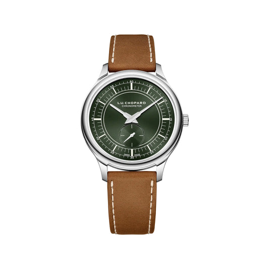 Chopard L.U.C XPS Forest Green - Stainless Steel - 40 MM - Brown Calfskin Leather Strap - Forest Green Dial - 168629-3001