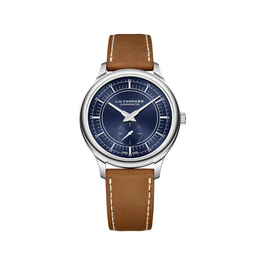 Chopard L.U.C XPS Prussian Blue - Stainless Steel - 40 MM - Brown Calfskin Leather Strap - Prussian Blue Dial - 168629-3002