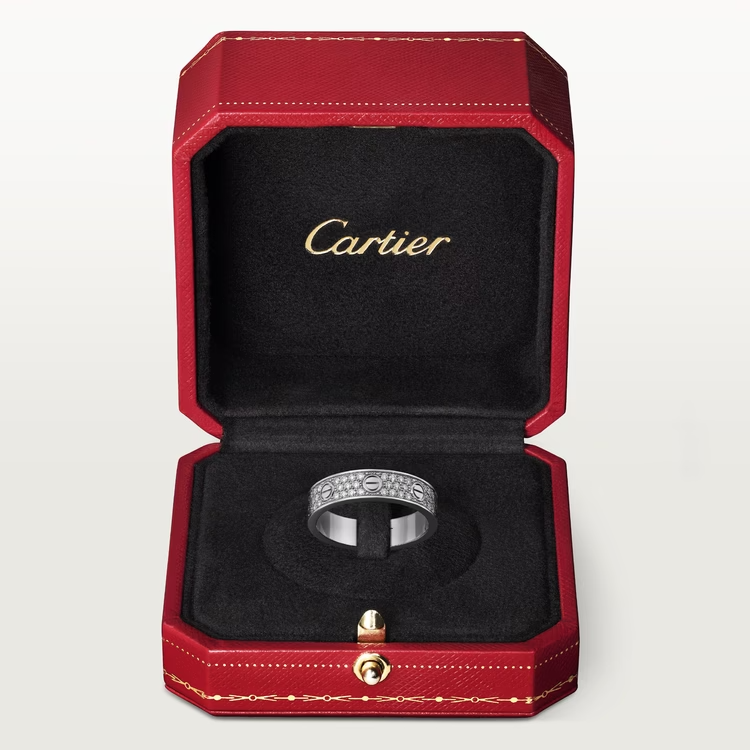 Cartier Love Ring - White Gold - Diamonds - B4083400