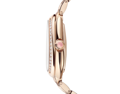 Bvlgari Serpenti Seduttori Automatic - 34 MM - Rose Gold - Diamond Bezel - Diamond Bracelet - White Opaline Dial - 103902