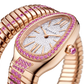 Bvlgari Serpenti Tubogas Infiniti Single Spiral - 35 MM - Rose Gold - Sapphire Bezel - Sapphire Bracelet- Pavé Diamond Dial - 104272