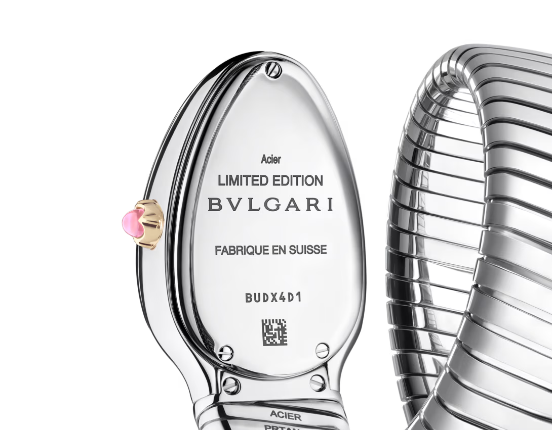 Bvlgari Serpenti Tubogas Studs Capsule - Limited Edition - 35 MM - Steel & Yellow Gold - Diamond Bezel - Mother-Of-Pearl Dial - 104301