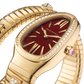 Bvlgari Serpenti Tubogas Studs Capsule - Limited Edition - 35 MM - Yellow Gold - Diamond Bezel - Red Carnelian Dial - 104302