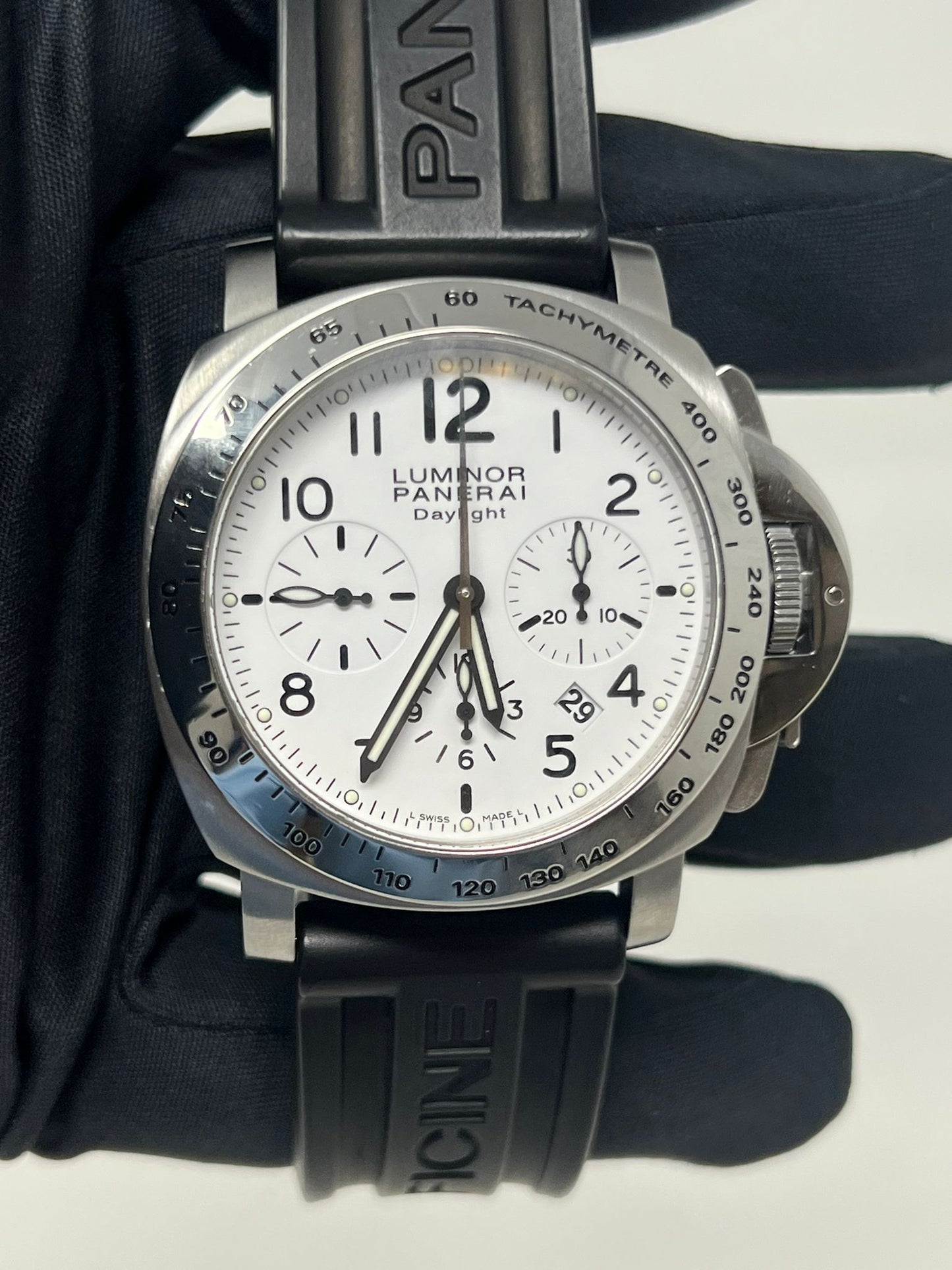 Panerai Luminor Chrono - 44MM - Steel - White Dial - PAM00188