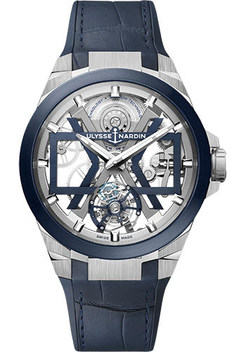 Ulysse Nardin Blast Titanium Case 45 MM - Leather Strap - Blue Dial - 1723-400/03