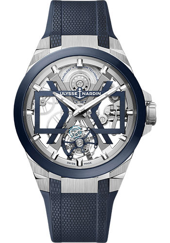 Ulysse Nardin Blast Titanium Case 45 MM - Blue Rubber Strap - Blue Dial - 1723-400-3A/03