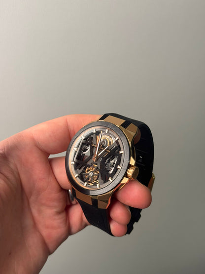 Ulysse Nardin Blast Rose Gold Case 45 MM - Black Velvet Strap - Skeleton Dial - 1725-400-3B/02