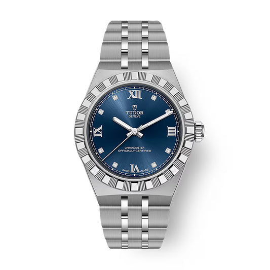 Tudor Royal - 30 MM - Stainless Steel - 8-Diamond Blue Roman Dial - M2830A1A0-0001