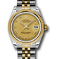 Rolex Steel and Yellow Gold Datejust - 31 MM - Jubilee Bracelet - Domed Bezel - Champagne Roman Dial - 178243 chrj