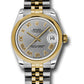 Rolex Steel and Yellow Gold Datejust - 31 MM - Jubilee Bracelet - Domed Bezel - Slate Grey Roman Dial - 178243 grj