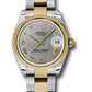 Rolex Steel and Yellow Gold Datejust - 31 MM - Oyster Bracelet - Domed Bezel - Slate Grey Roman Dial - 178243 gro