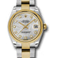 Rolex Steel and Yellow Gold Datejust - 31 MM - Oyster Bracelet - Domed Bezel - Mother-Of-Pearl Diamond Dial - 178243 mdo