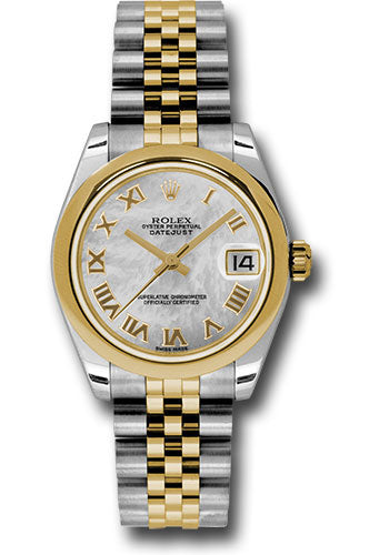 Rolex Steel and Yellow Gold Datejust - 31 MM - Jubilee Bracelet - Domed Bezel - Mother-Of-Pearl Roman Dial - 178243 mrj