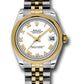 Rolex Steel and Yellow Gold Datejust - 31 MM - Jubilee Bracelet - Domed Bezel - White Roman Dial - 178243 wrj