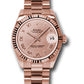 Rolex Everose Gold Datejust - 31 MM -  President Bracelet - Fluted Bezel - Pink Champagne Roman Dial -  178275 prp