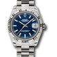 Rolex White Gold Datejust - 31 MM - President Bracelet - Fluted Bezel - Blue Index Dial - 178279 blip