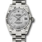 Rolex White Gold Datejust - 31 MM - President Bracelet - Fluted Bezel - Mother-Of-Pearl Diamond Dial - 178279 mdp