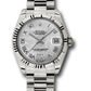 Rolex White Gold Datejust - 31 MM - President Bracelet - Fluted Bezel - Mother-Of-Pearl Diamond Roman Vi Roman Dial - 178279 mdrp