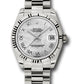 Rolex White Gold Datejust - 31 MM - President Bracelet - Fluted Bezel - Mother-Of-Pearl Roman Dial - 178279 mrp