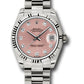 Rolex White Gold Datejust - 31 MM - President Bracelet - Fluted Bezel - Pink Diamond Dial - 178279 pdp