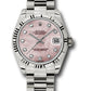 Rolex White Gold Datejust - 31 MM - President Bracelet - Fluted Bezel - Pink Mother-Of-Pearl Diamond Dial - 178279 pmdp