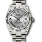 Rolex  White Gold Datejust - 31 MM - President Bracelet - Fluted Bezel - Rhodium Roman Dial - 178279 rrp