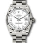 Rolex White Gold Datejust - 31 MM - President Bracelet - Fluted Bezel - White Roman Dial - 178279 wrp